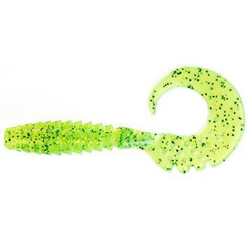 FishUp Fancy Grub 1" (12шт), #026 - Flo Chartreuse/Green