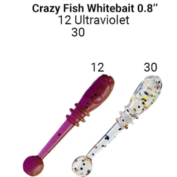 Crazy Fish Whitebait 0.8" 16-20-12/30-6 кальмар 20шт.уп