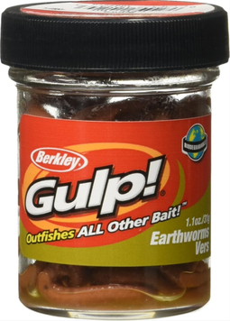 Berkley Gulp ! GEW-BR EARTHWORM BRWN 4INt / Brown