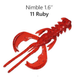 Crazy Fish Nimble 1.6" 76-30-11-6 кальмар 16шт.уп