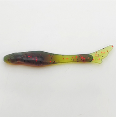 FishUp Tiny 1.5" (12шт), #019 - Motor Oil/Red