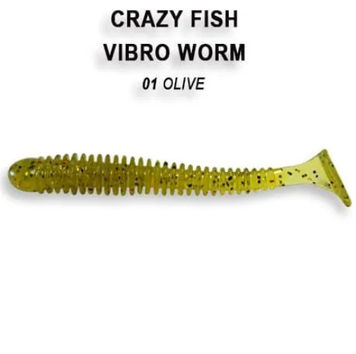 Crazy Fish Vibro Worm 2 / 3-50-1-6 кальмар 8шт.уп