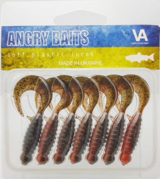 ANGRY BAITS Twister 2.2 Red Craw Dad UV  (7шт.уп)