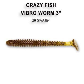 Crazy Fish Vibro Worm 3 / 11-75-26-6 кальмар 5шт.уп