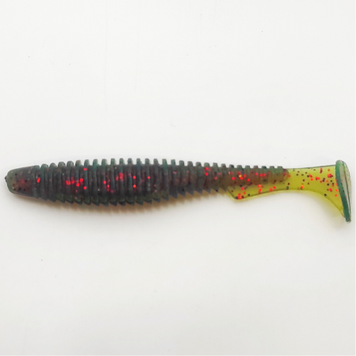 FishUp U-Shad 3" (9шт), #019 - Motor Oil/Red