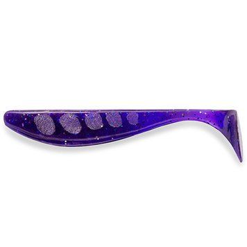 FishUp Wizzle Shad 2" (10шт), #060 - Dark Violet/Peacock & Silver
